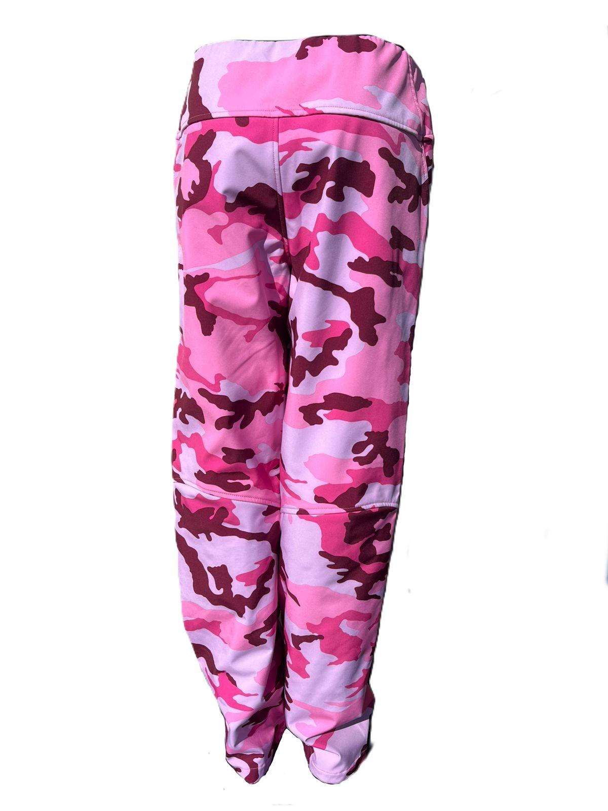 ladies-ski-pants-pink-camo-back Ladies SnowSki Pants - Pink Camo - Image 2