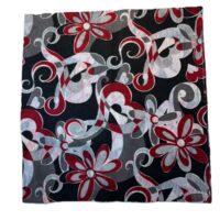 Neck Gaiter: Black, White, and Red Multi Print