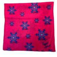 Neck Gaiter: Pink with Blue Snowflakes